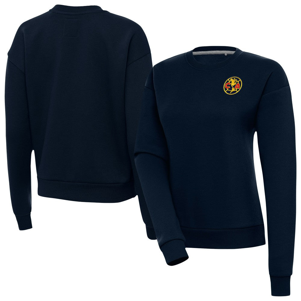 Club America Antigua Women's Takeover Pullover Sweatshirt Navy - FIFA World CUP