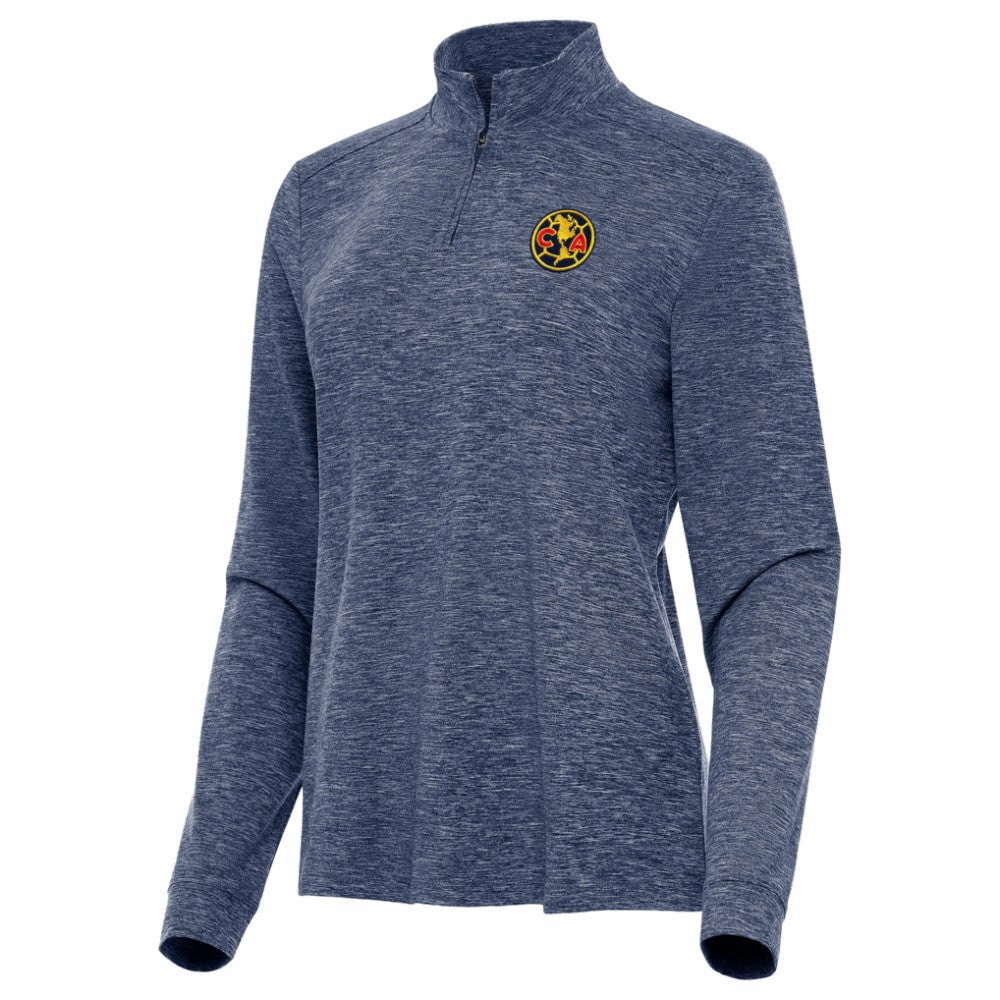 Club America Antigua Women's Master Quarter-Zip Pullover Heather Navy - FIFA World CUP
