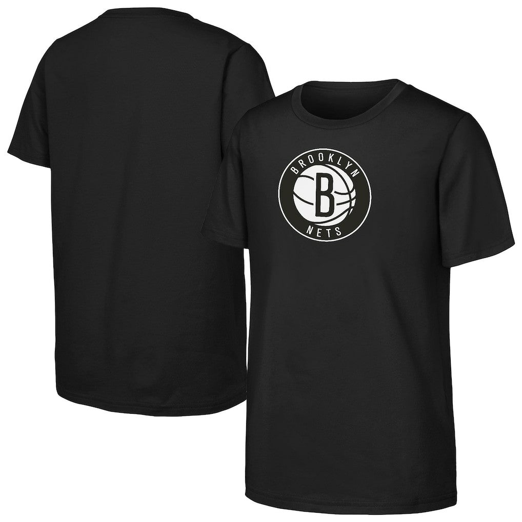 Brooklyn Nets Outerstuff Youth Primary Logo T-Shirt Black - NBA