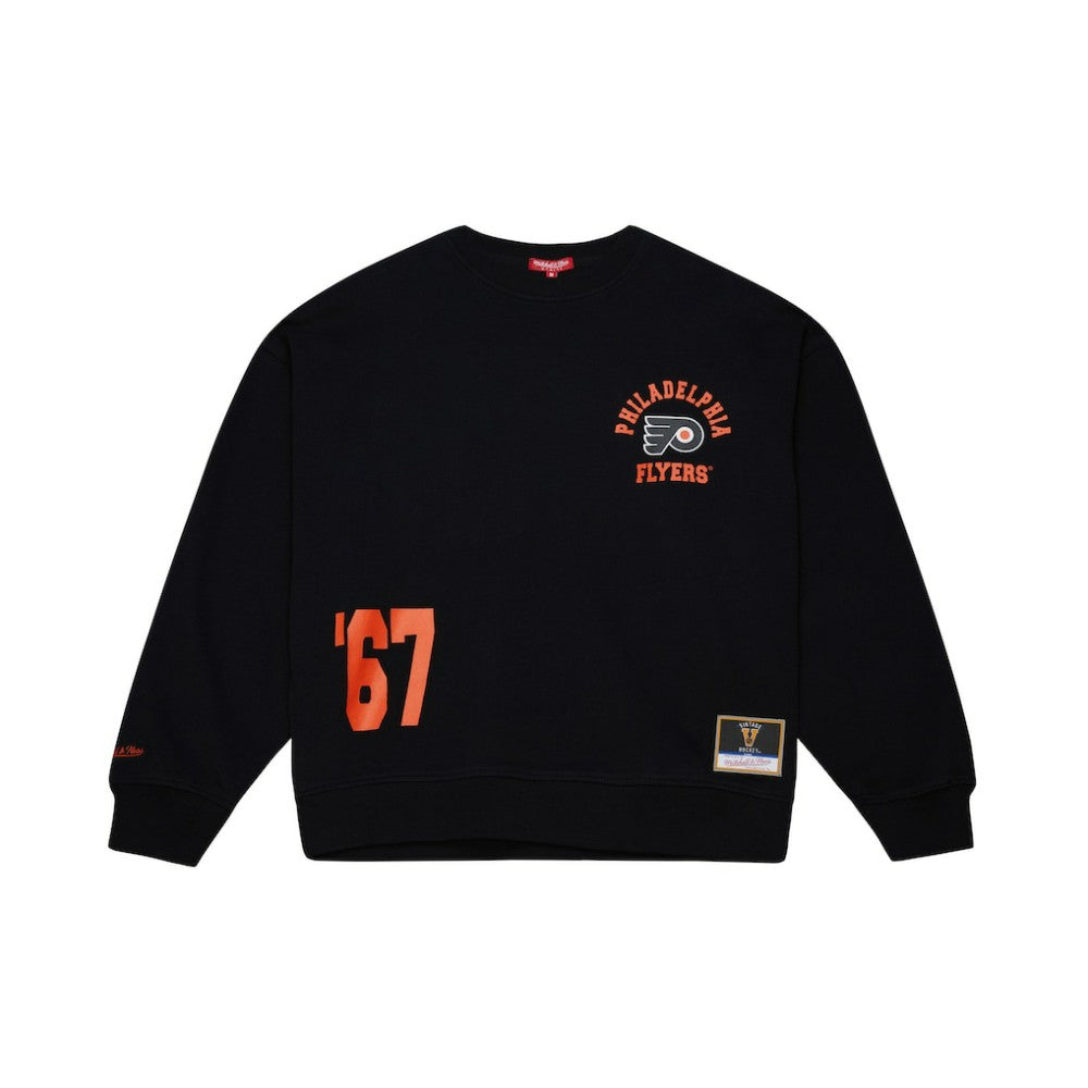 Philadelphia Flyers Mitchell & Ness Women's Vintage Crewneck Sweatshirt - Black - NHL