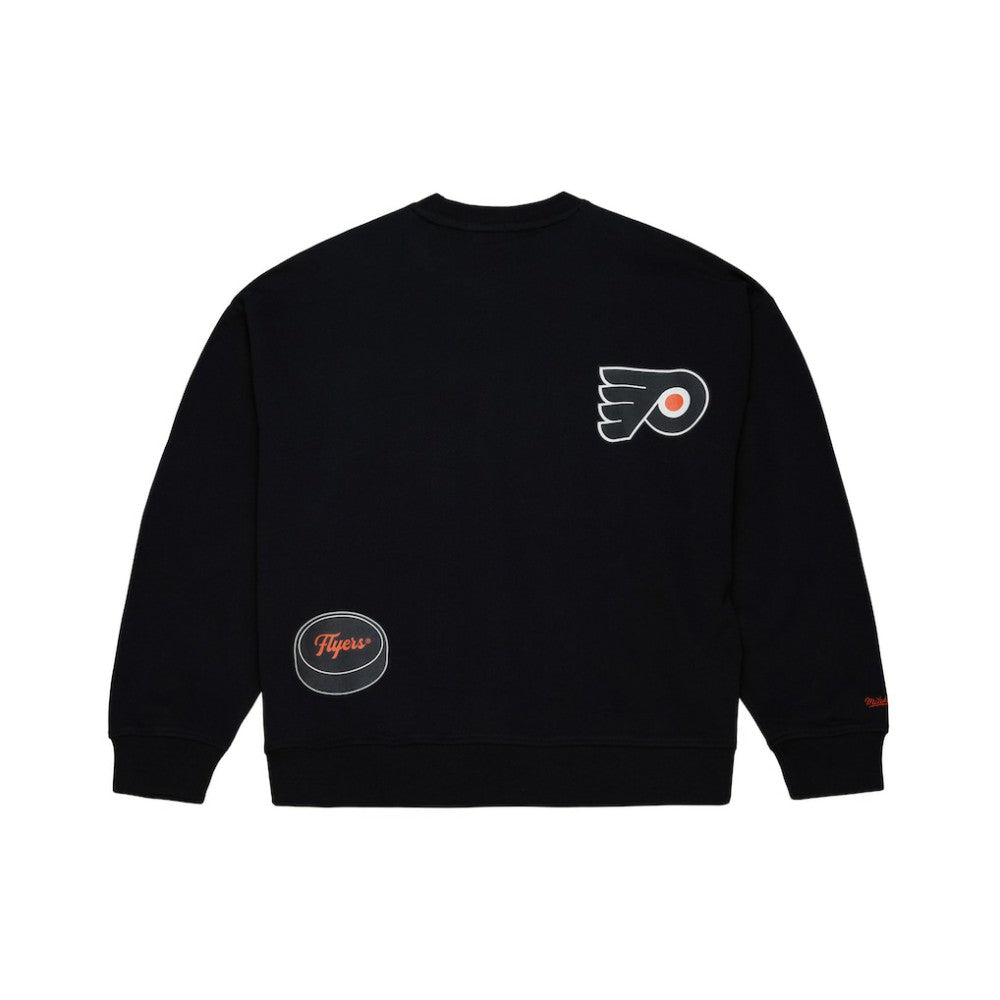 Philadelphia Flyers Mitchell & Ness Women's Vintage Crewneck Sweatshirt - Black - NHL