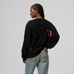 Detroit Red Wings Mitchell & Ness Women's Vintage Crewneck Sweatshirt - Black - NHL