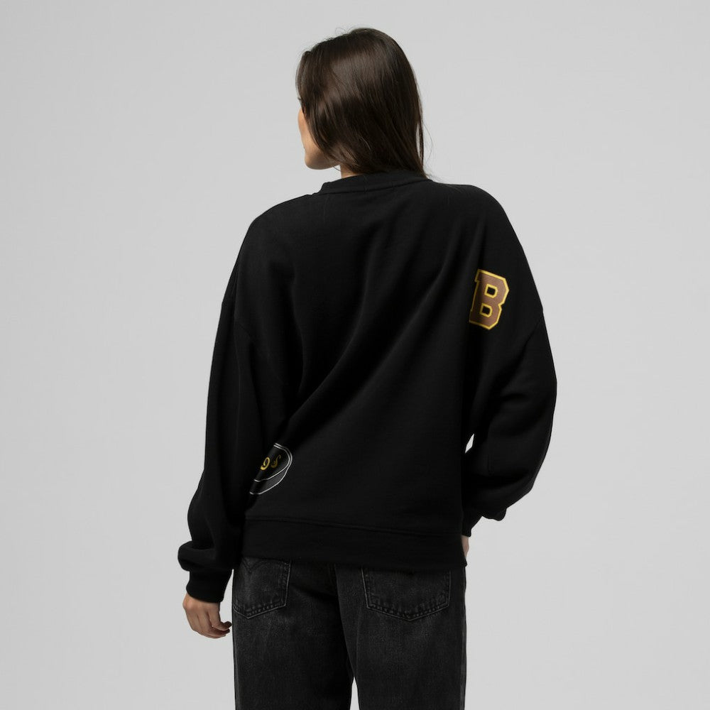 Boston Bruins Mitchell & Ness Women's Vintage Crewneck Sweatshirt - Black - NHL
