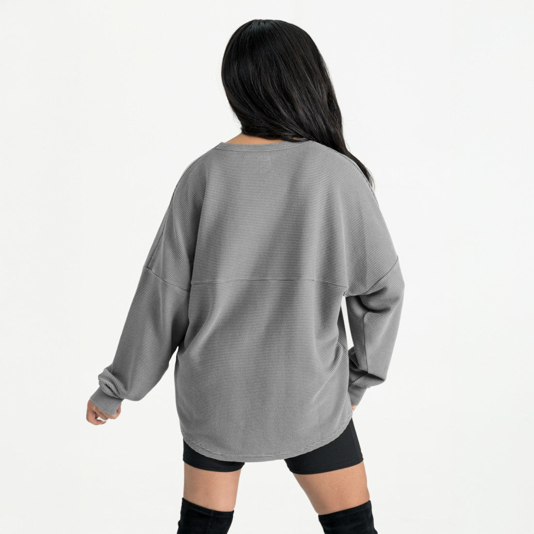 Houston Texans Gameday Couture Women's Oversized Sweet Victory Corded Sweatshirt Gray | NFL