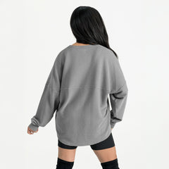 Houston Texans Gameday Couture Women's Oversized Sweet Victory Corded Sweatshirt Gray | NFL