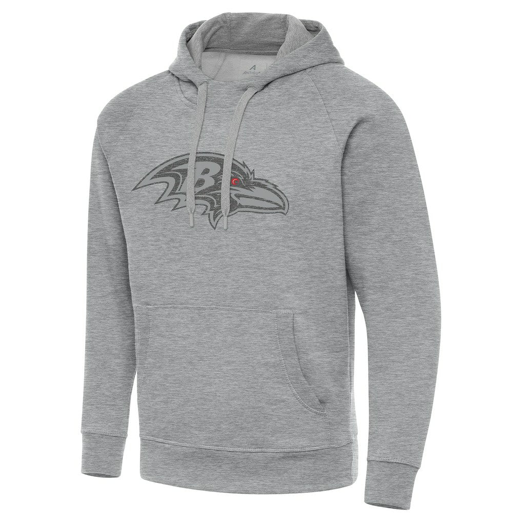 Baltimore Ravens Antigua Victory Hoodie Heather Gray | NFL