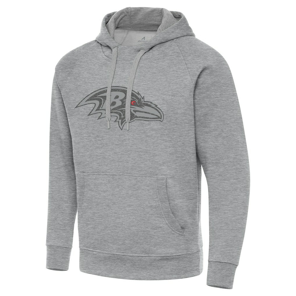 Baltimore Ravens Antigua Victory Hoodie Heather Gray | NFL
