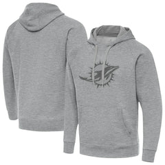 Miami Dolphins Antigua Victory Hoodie Heather Gray | NFL