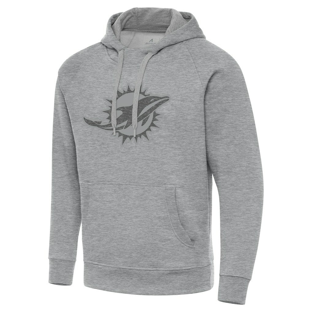 Miami Dolphins Antigua Victory Hoodie Heather Gray | NFL