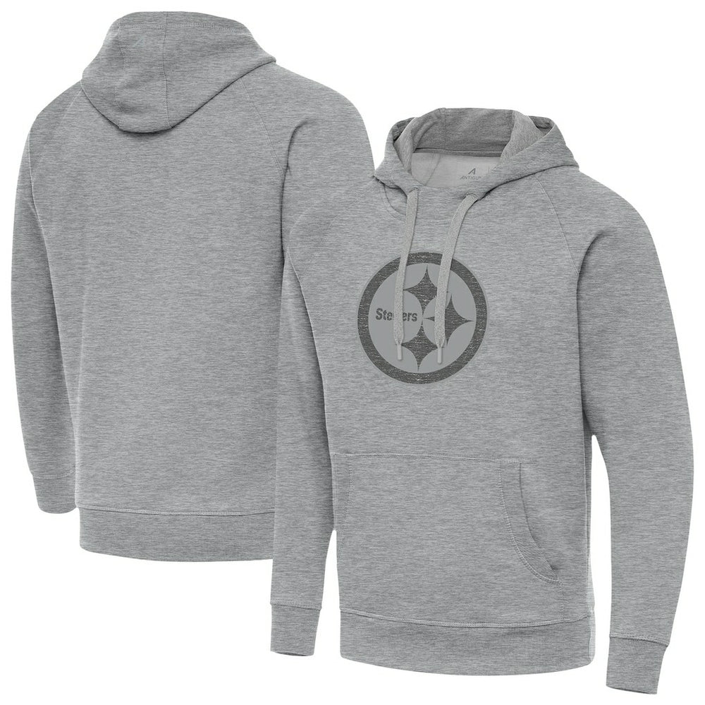 Pittsburgh Steelers Antigua Victory Hoodie Heather Gray | NFL