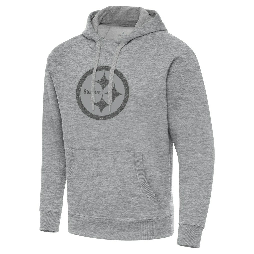 Pittsburgh Steelers Antigua Victory Hoodie Heather Gray | NFL