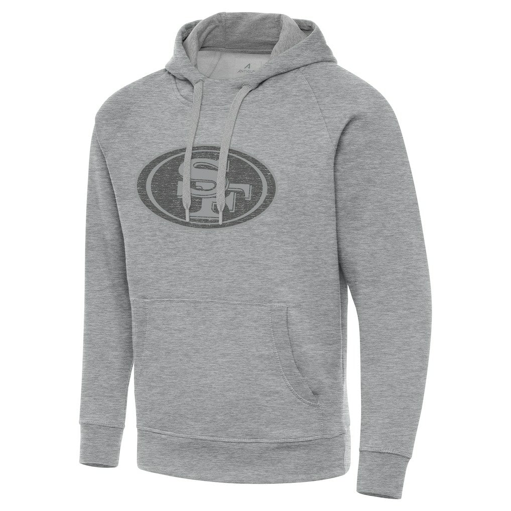 San Francisco 49ers Antigua Victory Hoodie Heather Gray | NFL