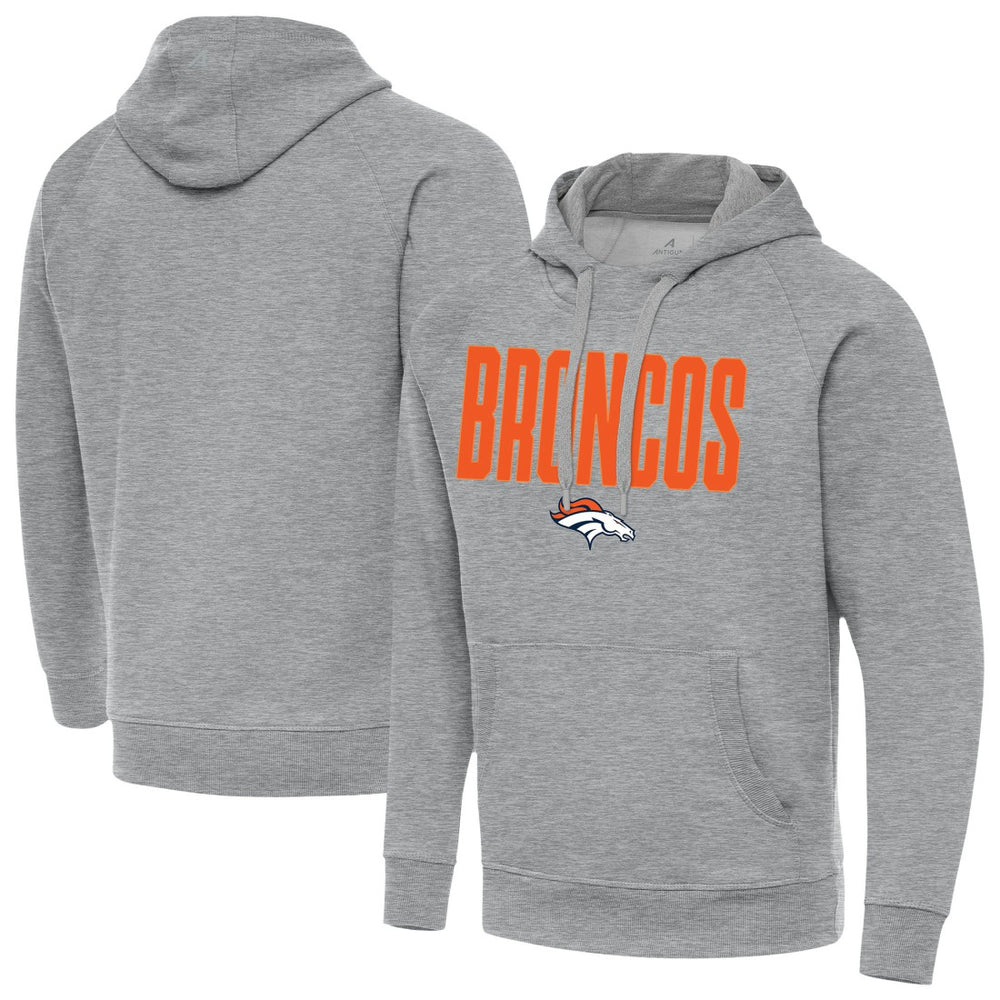 Denver Broncos Antigua Victory Hoodie Heather Gray | NFL