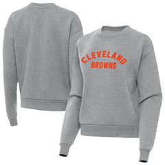 Cleveland Browns Antigua Women's Victory Sweatshirt Heather Gray | NFL