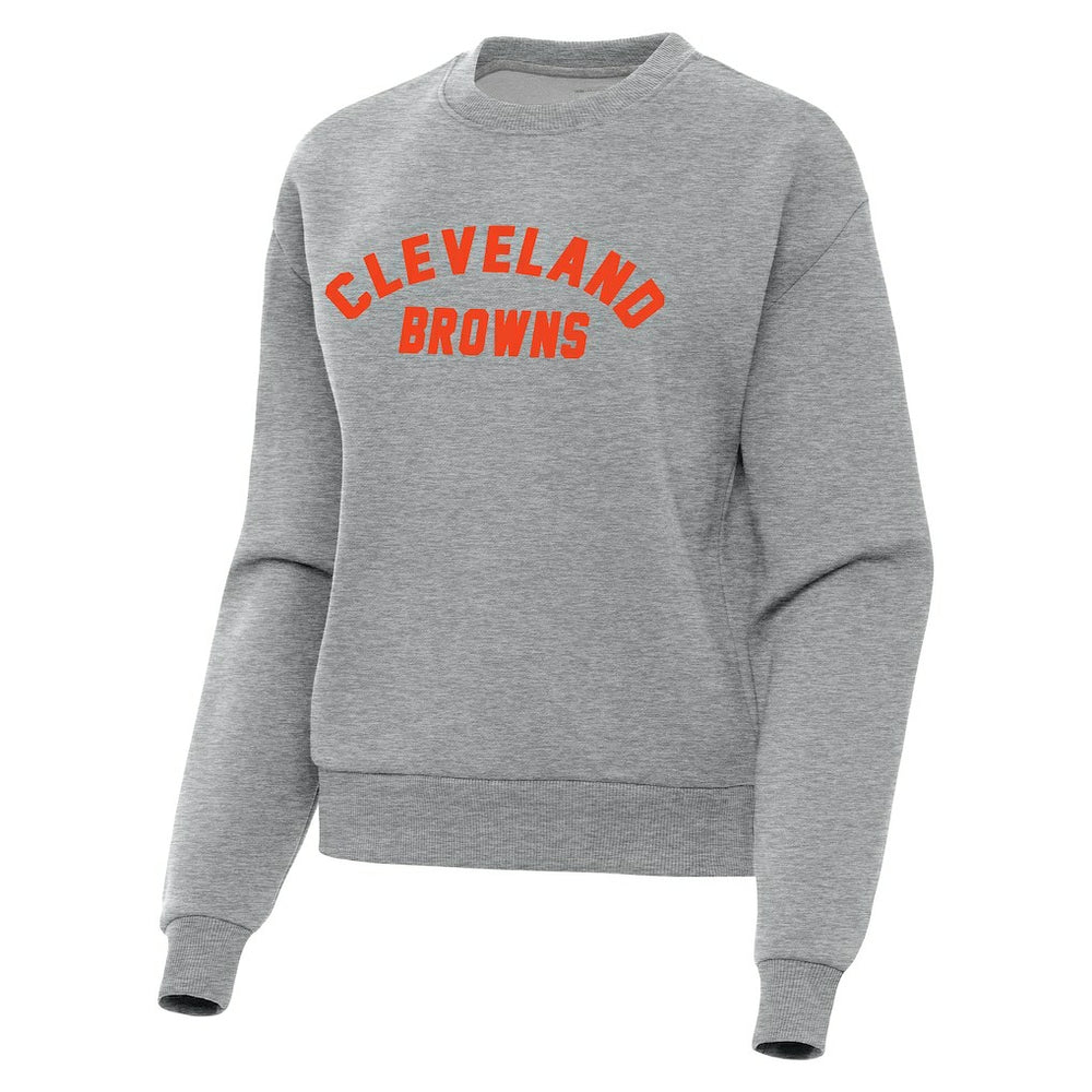 Cleveland Browns Antigua Women's Victory Sweatshirt Heather Gray | NFL