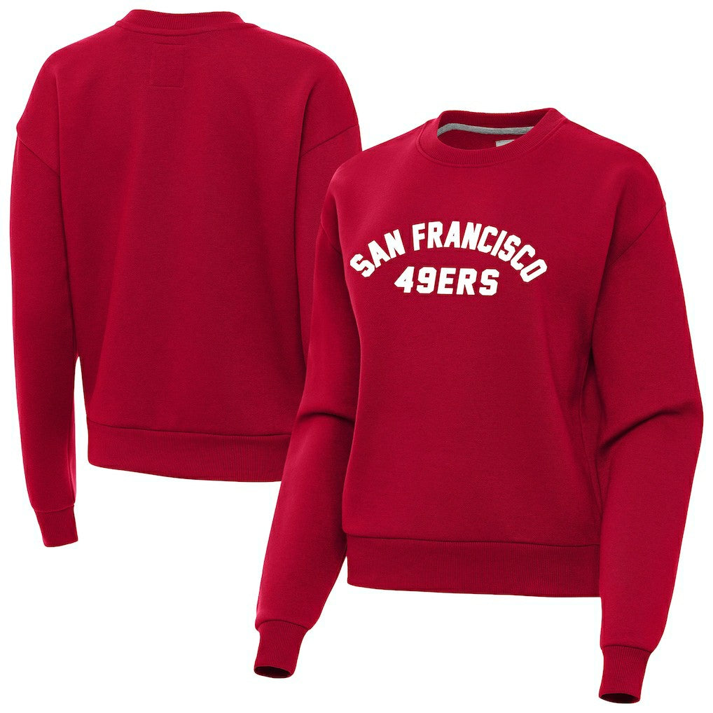 San Francisco 49ers Antigua Women's Victory Sweatshirt Scarlet | NFL