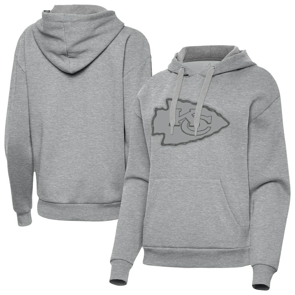 Kansas City Chiefs Antigua Women's Victory Hoodie Heather Gray | NFL