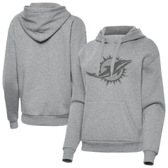 Miami Dolphins Antigua Women's Victory Hoodie Heather Gray | NFL