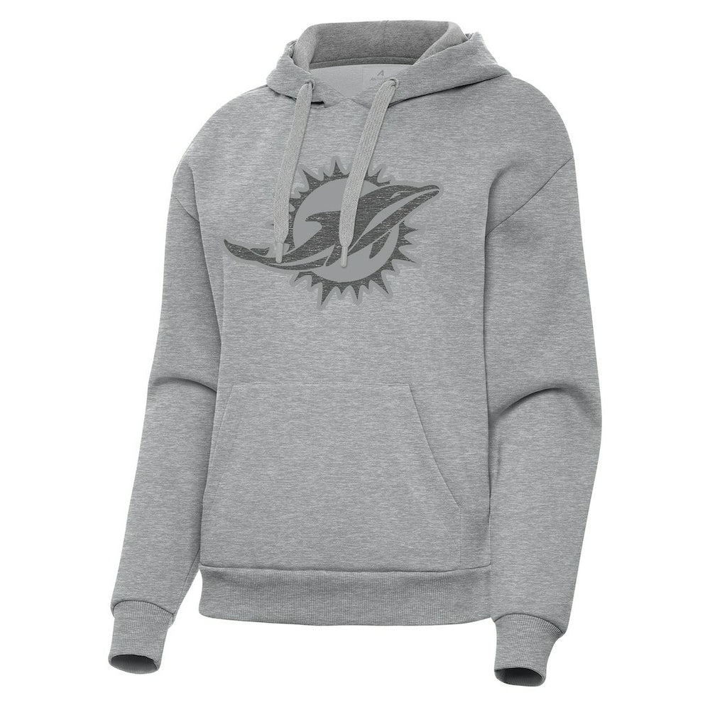 Miami Dolphins Antigua Women's Victory Hoodie Heather Gray | NFL