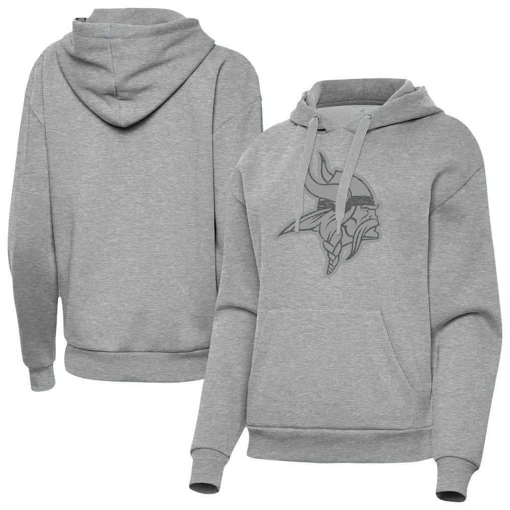 Minnesota Vikings Antigua Women's Victory Hoodie Heather Gray | NFL