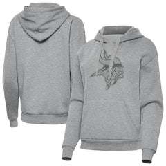 Minnesota Vikings Antigua Women's Victory Hoodie Heather Gray | NFL