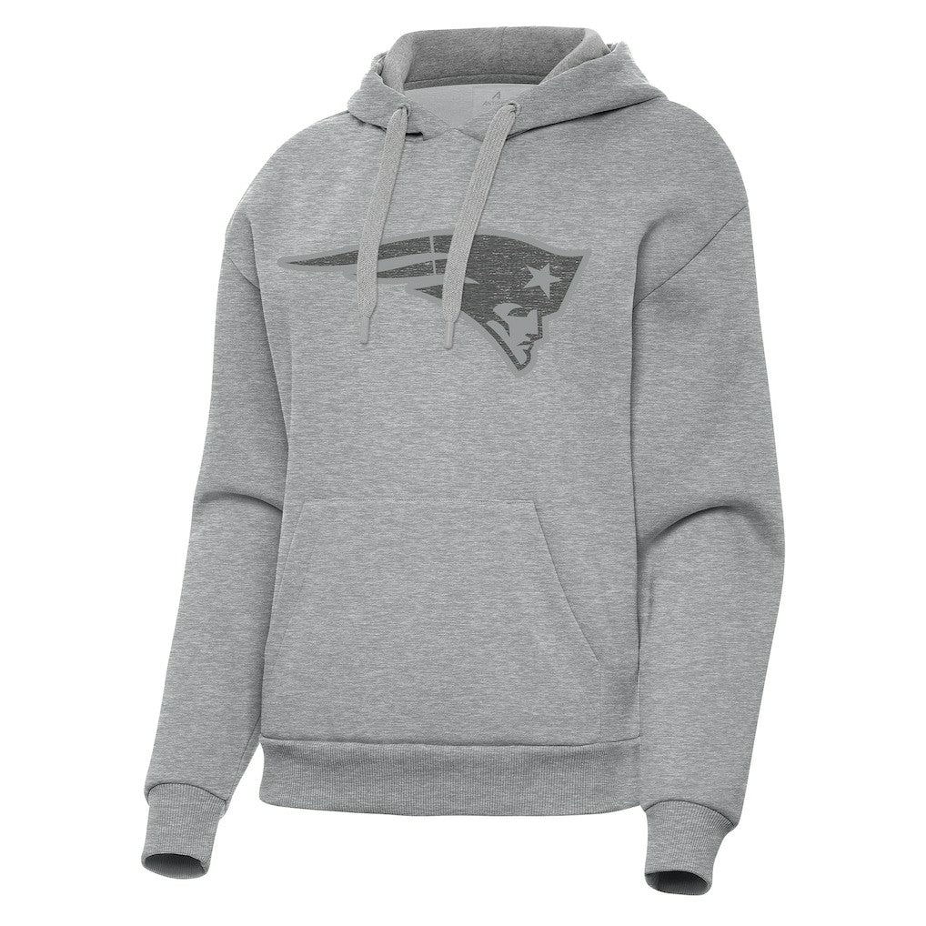 New England Patriots Antigua Women's Victory Hoodie Heather Gray | NFL