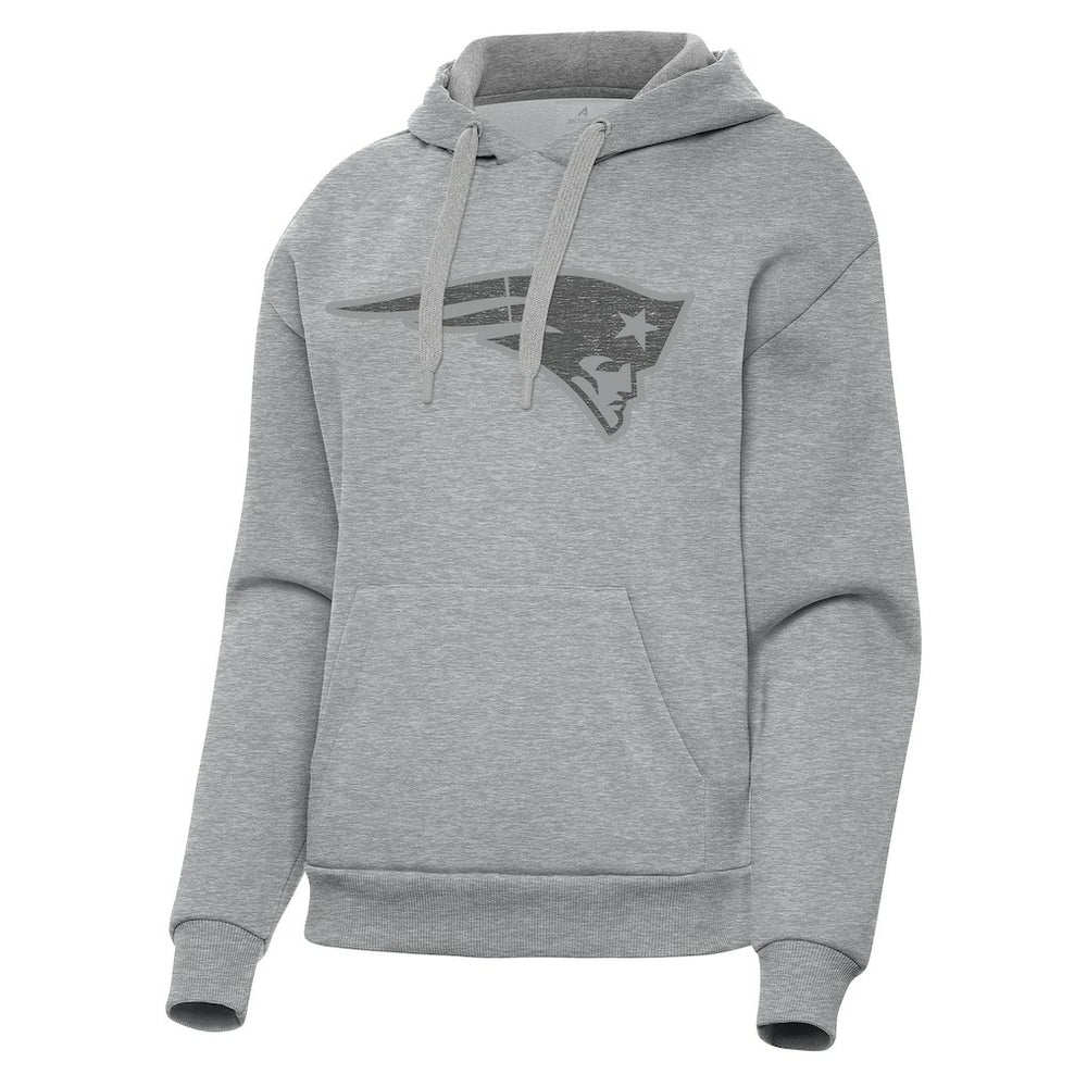 New England Patriots Antigua Women's Victory Hoodie Heather Gray | NFL