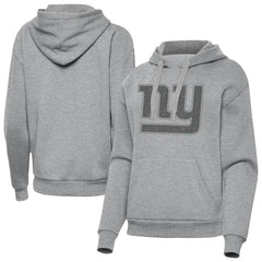 New York Giants Antigua Women's Victory Hoodie Heather Gray | NFL