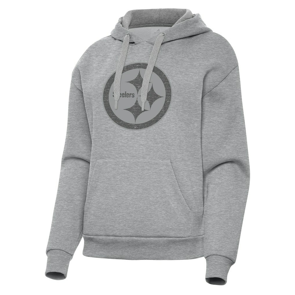 Pittsburgh Steelers Antigua Women's Victory Hoodie Heather Gray | NFL