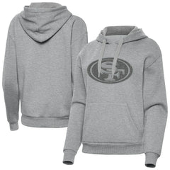 San Francisco 49ers Antigua Women's Victory Hoodie Heather Gray | NFL