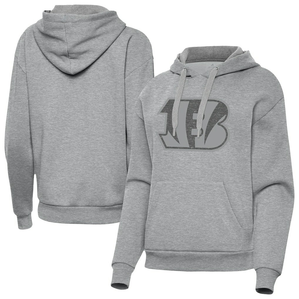 Cincinnati Bengals Antigua Women's Victory Hoodie Heather Gray | NFL