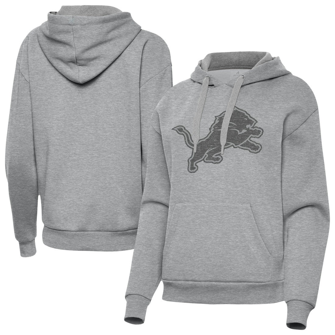 Detroit Lions Antigua Women's Victory Hoodie Heather Gray | NFL