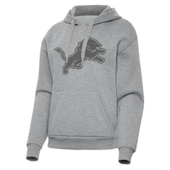Detroit Lions Antigua Women's Victory Hoodie Heather Gray | NFL