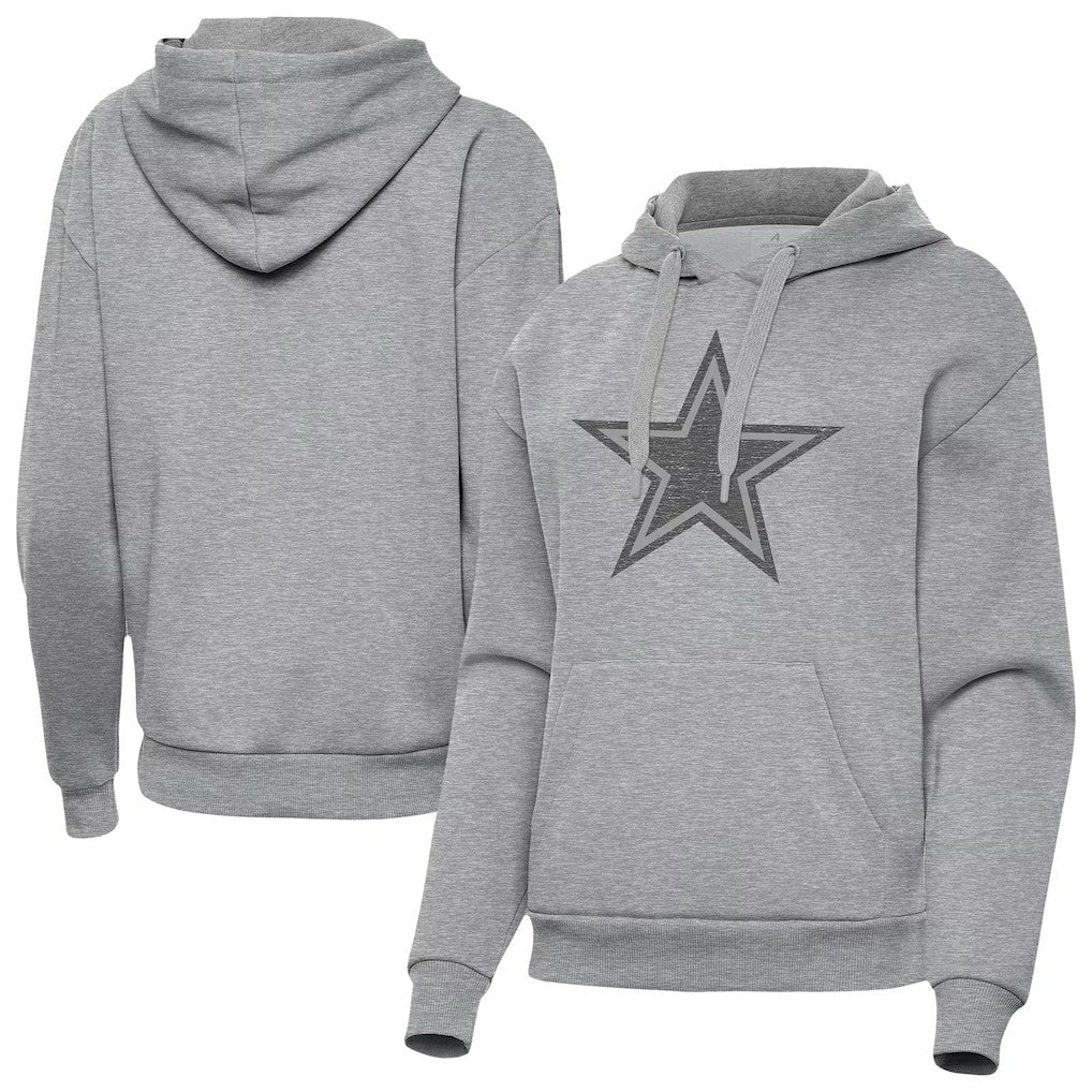 Dallas Cowboys Antigua Women's Victory Hoodie Heather Gray | NFL