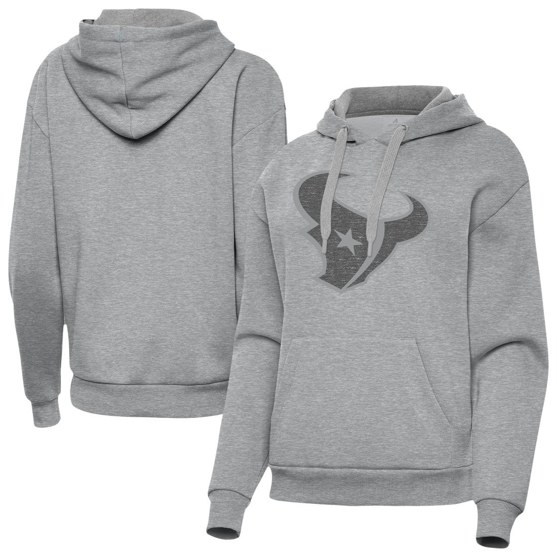 Houston Texans Antigua Women's Victory Hoodie Heather Gray | NFL