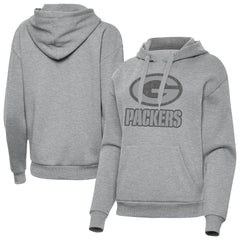 Green Bay Packers Antigua Women's Victory Hoodie Heather Gray | NFL