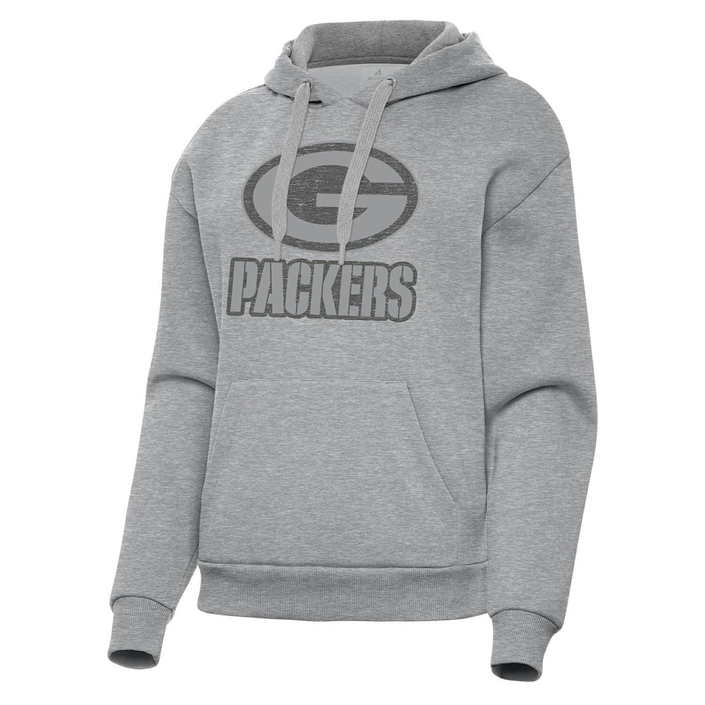 Green Bay Packers Antigua Women's Victory Hoodie Heather Gray | NFL