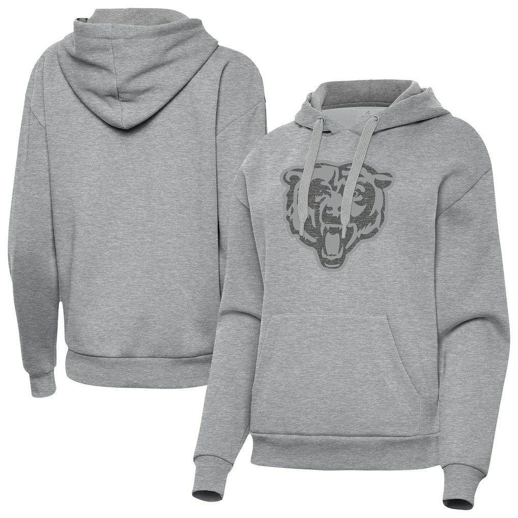 Chicago Bears Antigua Women's Victory Hoodie Heather Gray | NFL