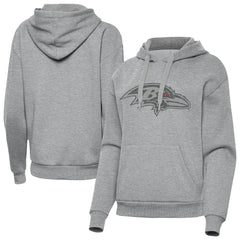 Baltimore Ravens Antigua Women's Victory Hoodie Heather Gray | NFL