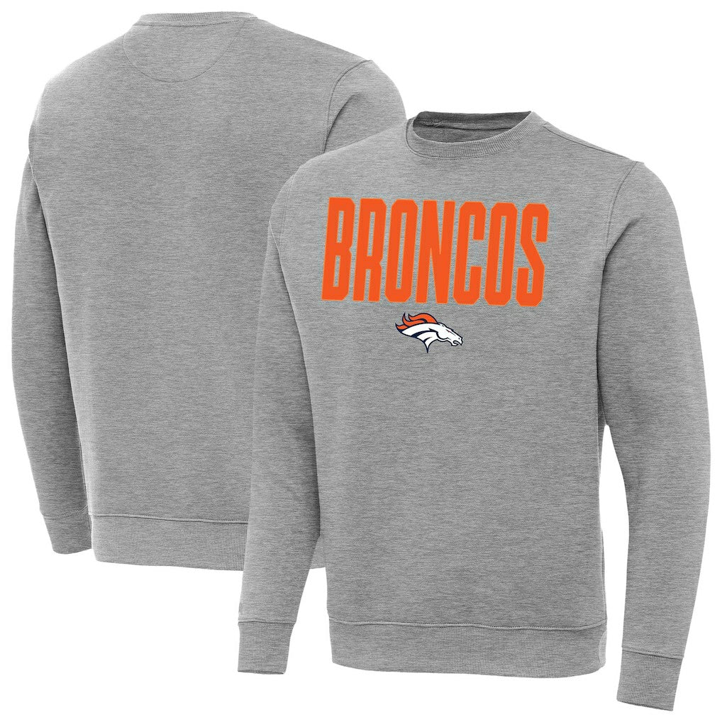 Denver Broncos Antigua Victory Sweatshirt Heather Gray | NFL