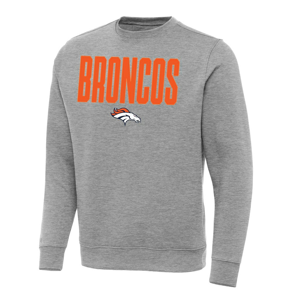 Denver Broncos Antigua Victory Sweatshirt Heather Gray | NFL