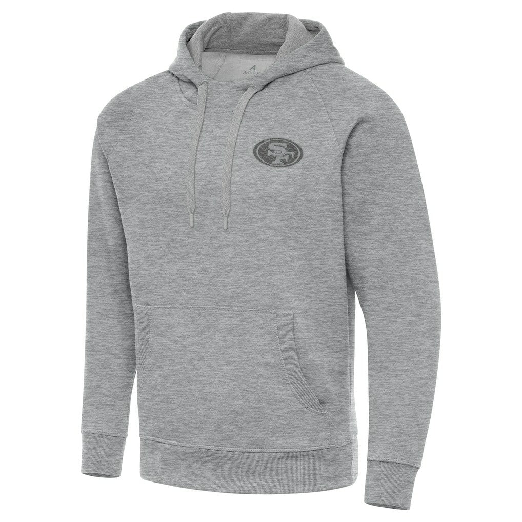 San Francisco 49ers Antigua Victory Hoodie Heather Gray | NFL