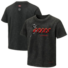 San Francisco 49ers EQUIHUA Retro T-Shirt Black | NFL