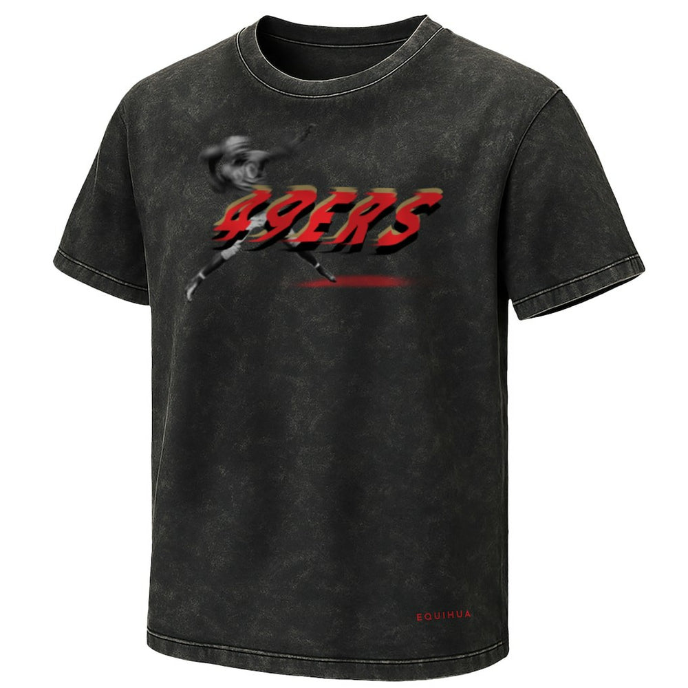 San Francisco 49ers EQUIHUA Retro T-Shirt Black | NFL
