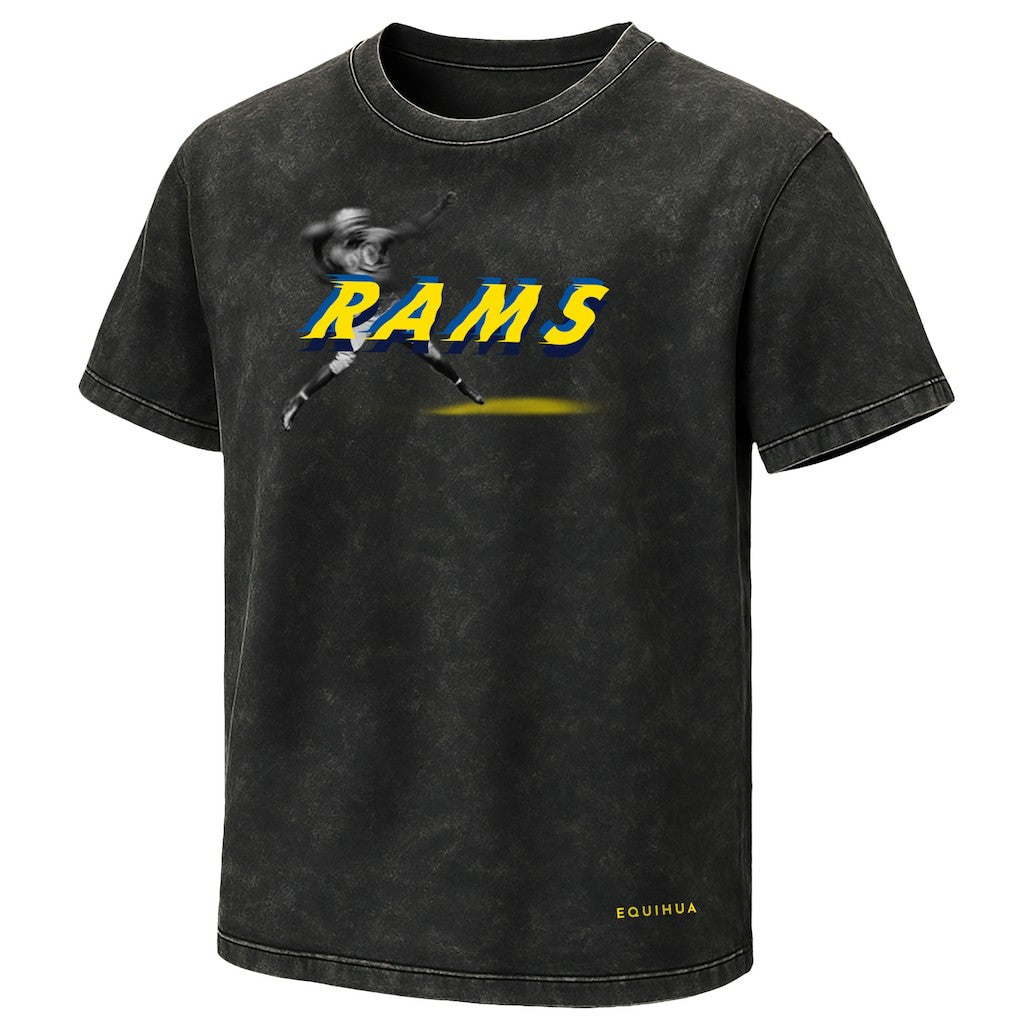 Los Angeles Rams EQUIHUA Retro T-Shirt Black | NFL