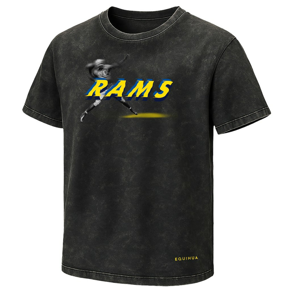 Los Angeles Rams EQUIHUA Retro T-Shirt Black | NFL