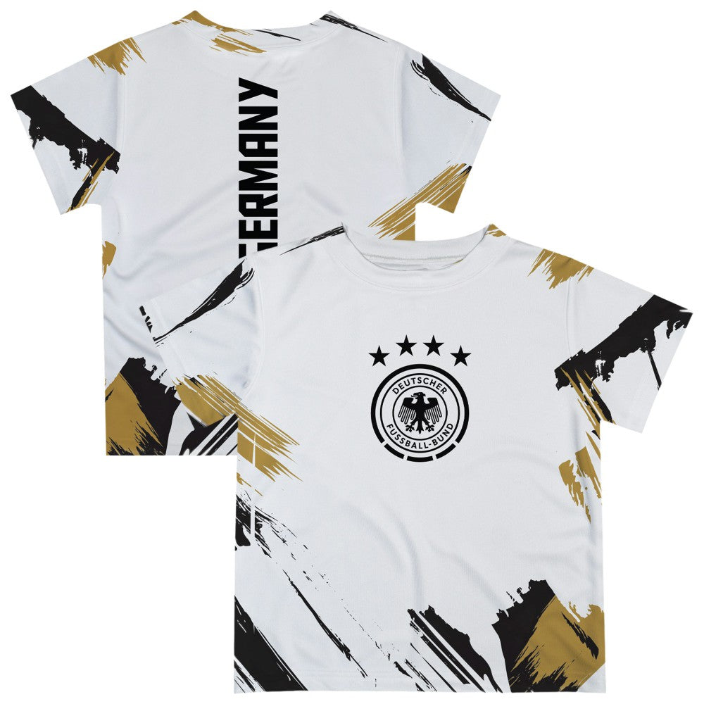Germany National Team Vive La Fete Youth Paint Brush T-Shirt White - FIFA World CUP