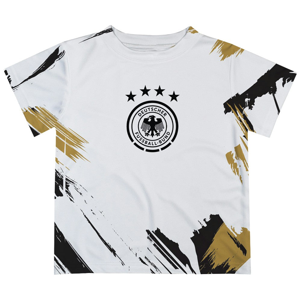 Germany National Team Vive La Fete Youth Paint Brush T-Shirt White - FIFA World CUP