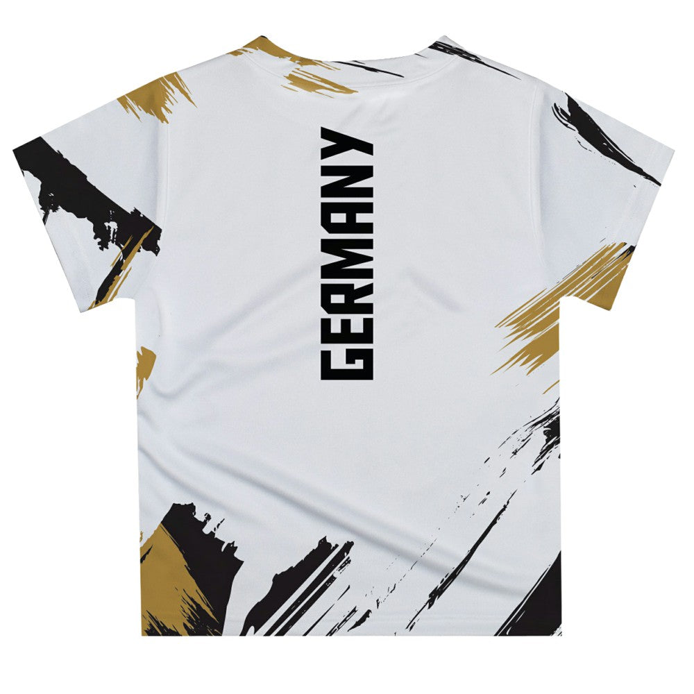 Germany National Team Vive La Fete Youth Paint Brush T-Shirt White - FIFA World CUP