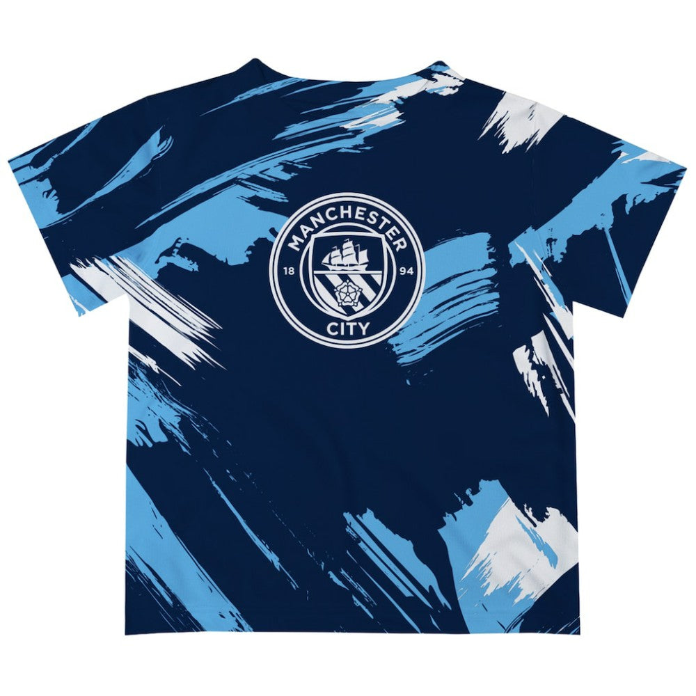 Manchester City Vive La Fete Youth Paint Brush T-Shirt Navy - FIFA World CUP